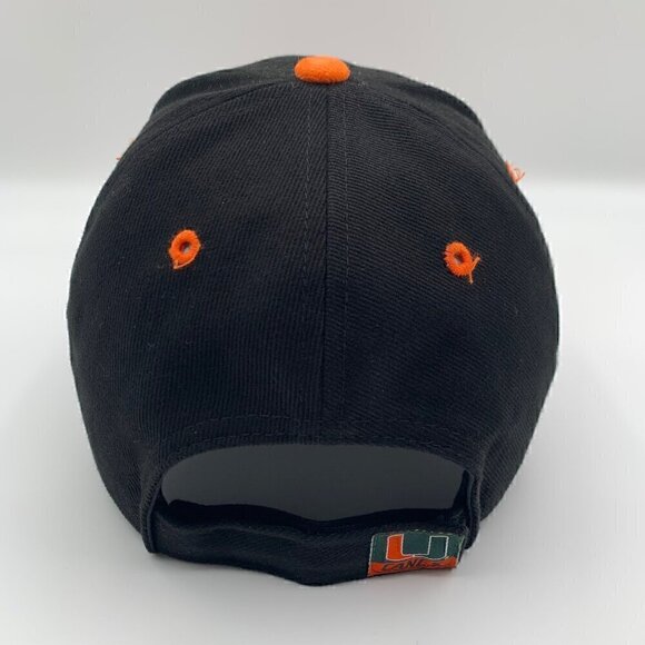 Miami Hurricanes NCAA Black Captivating Headgear Strapback Hat - Picture 3 of 6